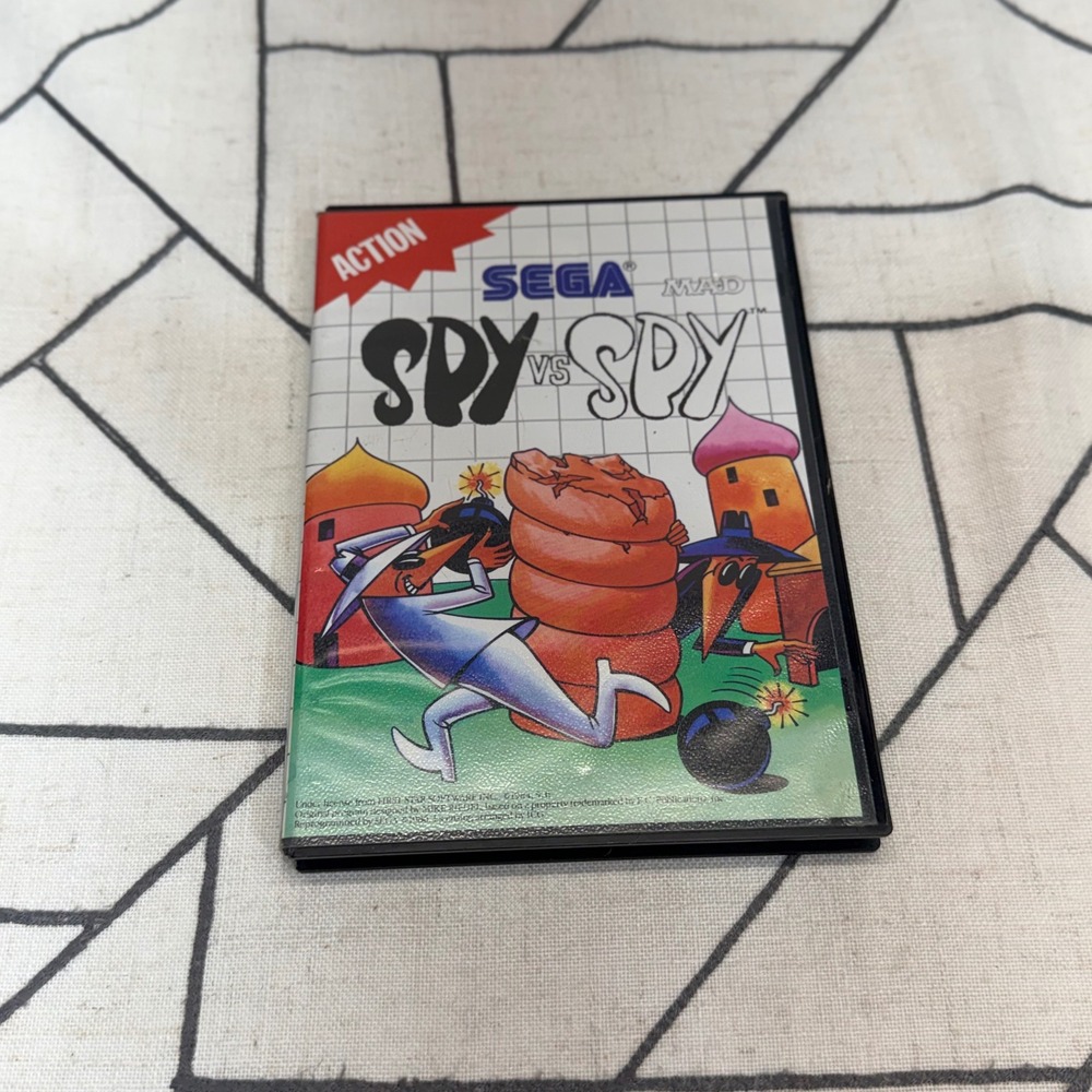 Sega Spy vs Spy Sega Card Game OS Black Action Vintage Master System CIB